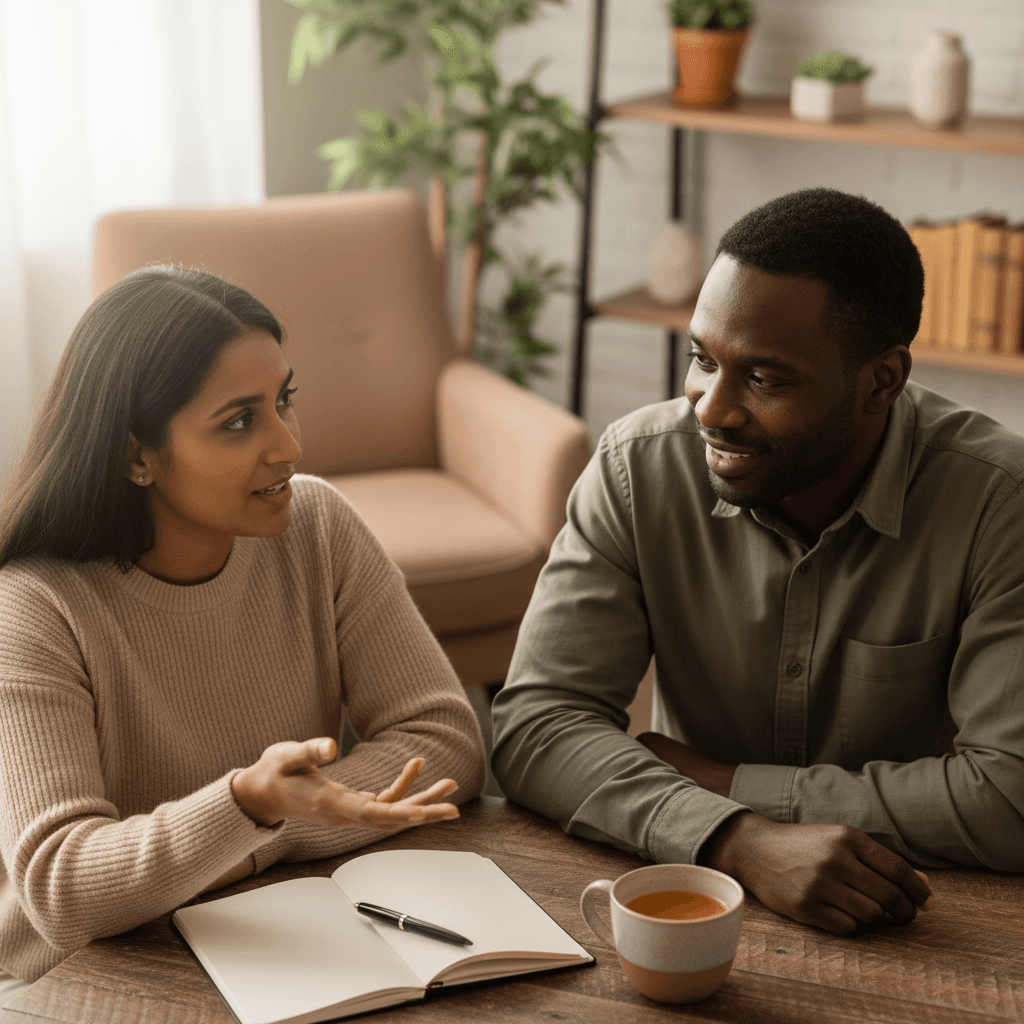 Youth mentorship session with focused guidance